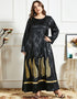 Black Plus Size Dubai Abaya for Women